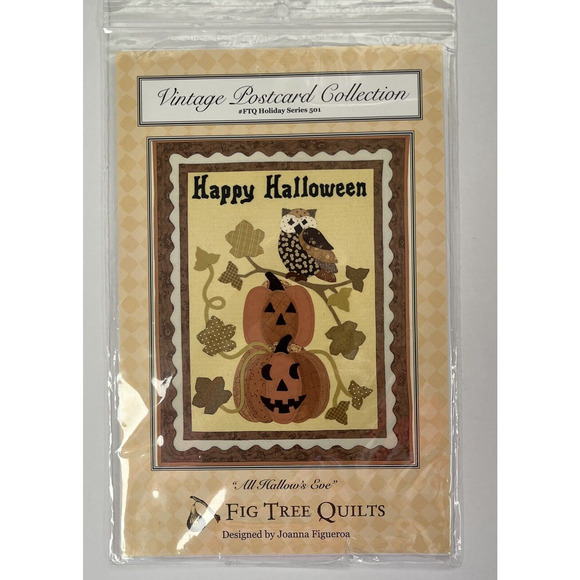 Fig Tree Quilts Happy Halloween Holiday 501 Wall Hanging Sewing Pattern - Picture 1 of 6